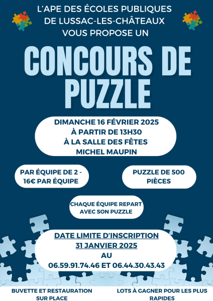 concours de puzzle 2025 affiche